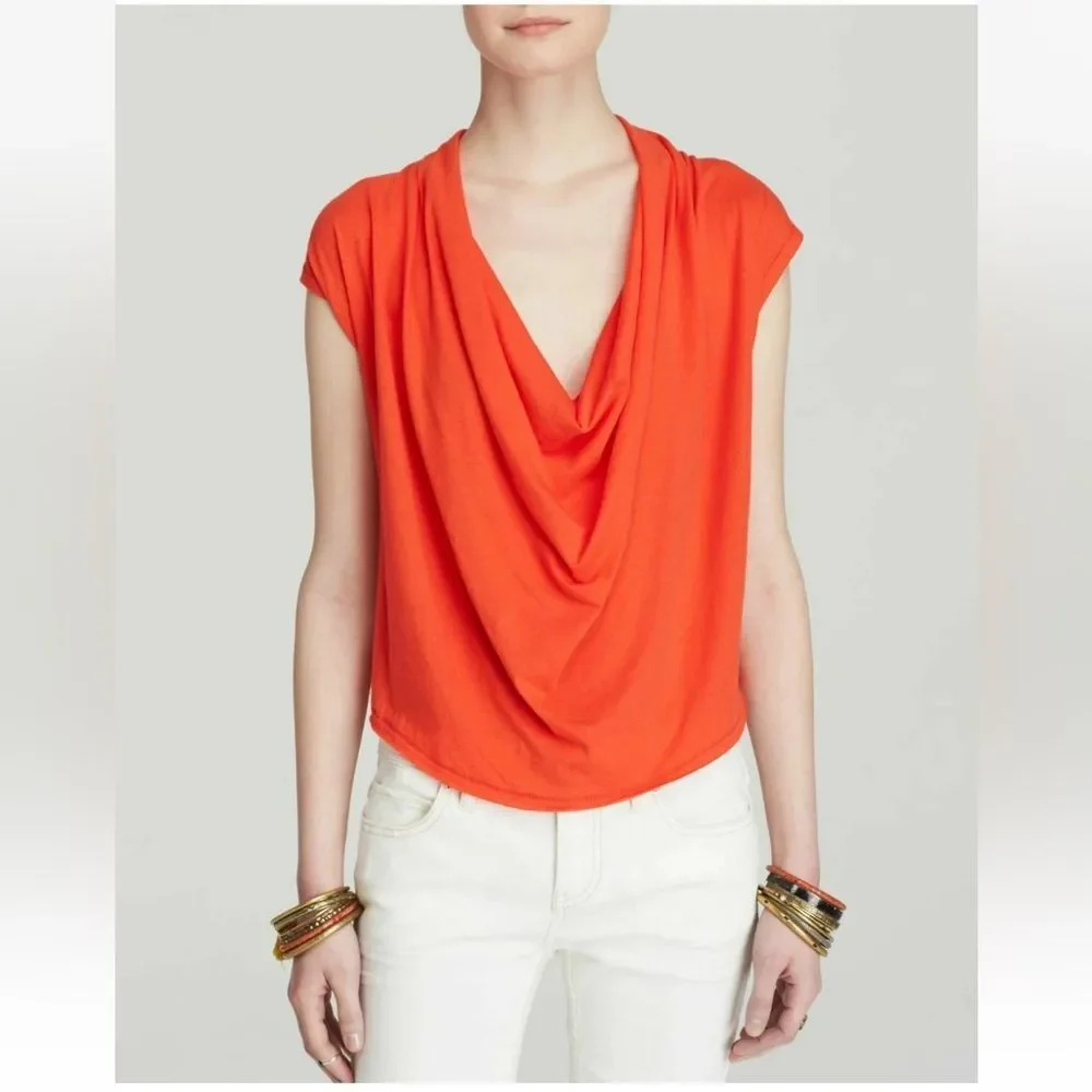 Free-people Women's Red and Orange T-shirt